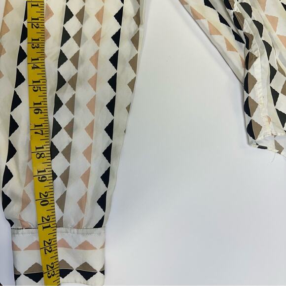 Theory Women’s Geometric Print Button-Down Shirt Size M - Picture 8 of 11